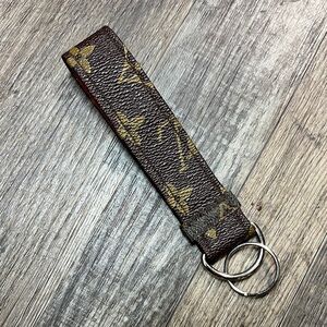 REPURPOSED Louis Vuitton Monogram Logo Brown Key Holder